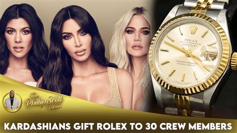 Kardashians gift crew members with Rolex watches.